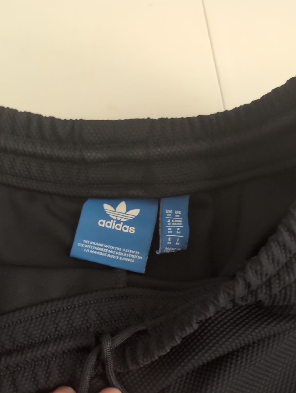 Adidas Dark Blue Track Pants with White Triple Stripes - Picture 3 of 3